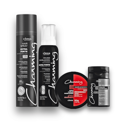 Kit Completo Finalização Fixação Extra Forte Efeito Molhado Charming