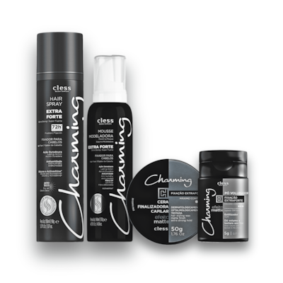 Kit Completo Finalização Fixação Extra Forte Efeito Molhado Charming