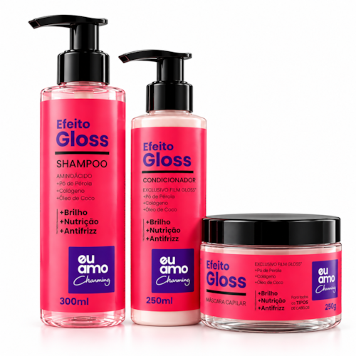 Kit Tratamento Efeito Gloss Completo Eu Amo Charming