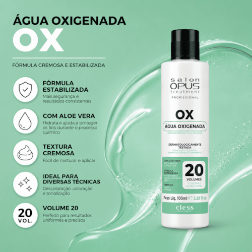 Água Oxigenada Descolorante Capilar 20V Salon Opus 100ml