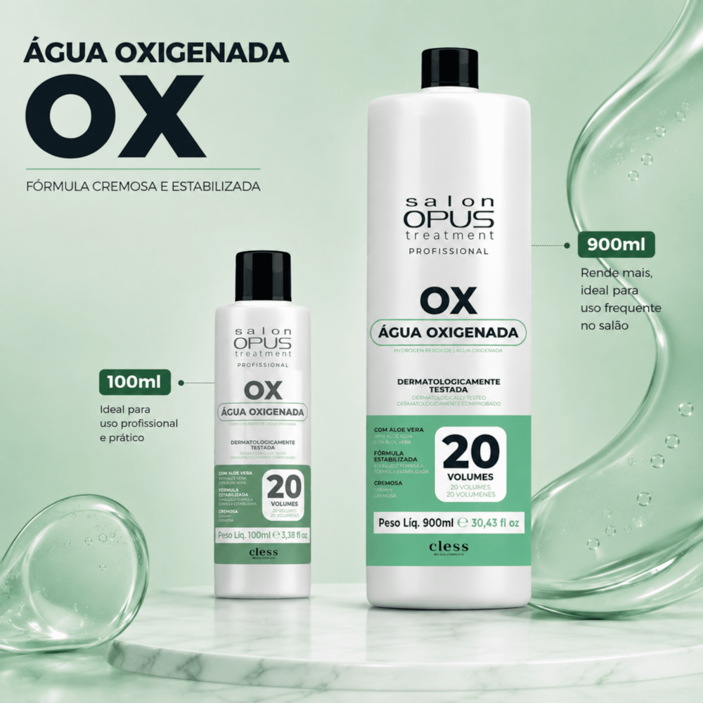 Água Oxigenada Descolorante Capilar 20V Salon Opus 100ml