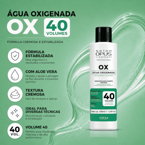 Água Oxigenada Descolorante Capilar 40V Salon Opus 100ml