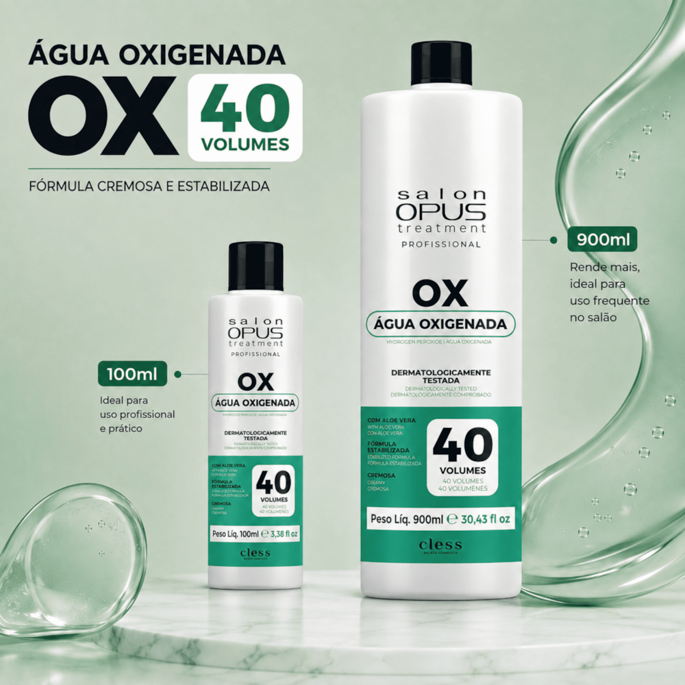 Água Oxigenada Descolorante Capilar 40V Salon Opus 100ml