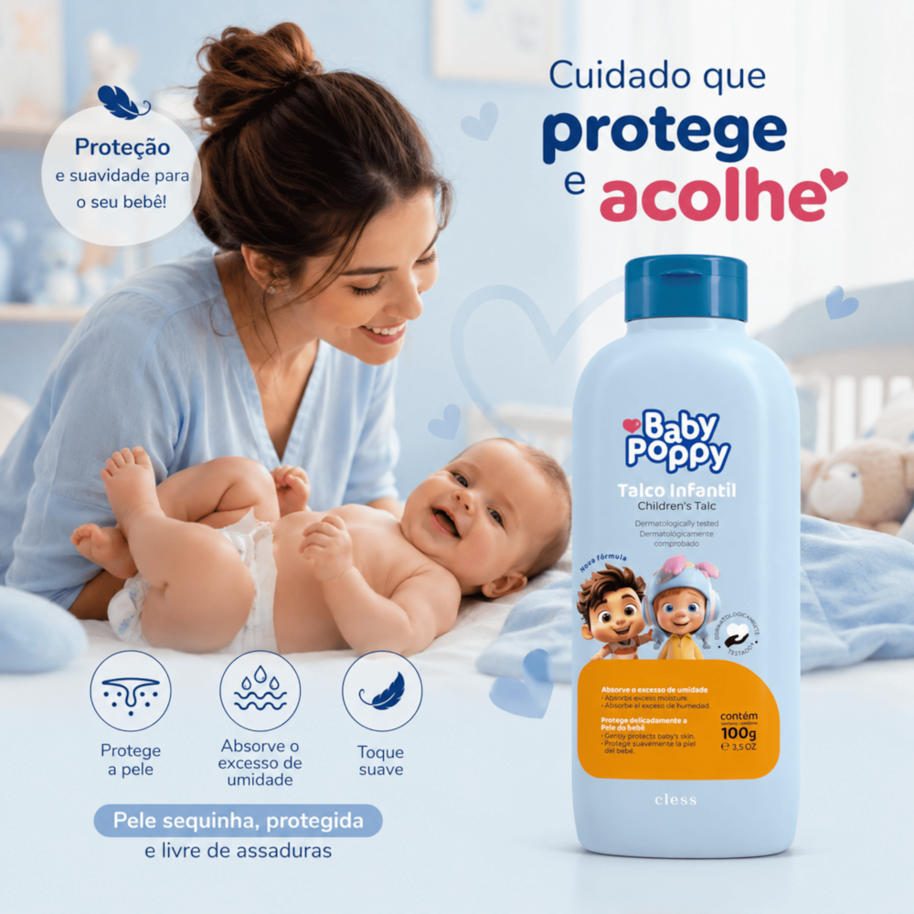 Baby Poppy Talco Infantil 100g