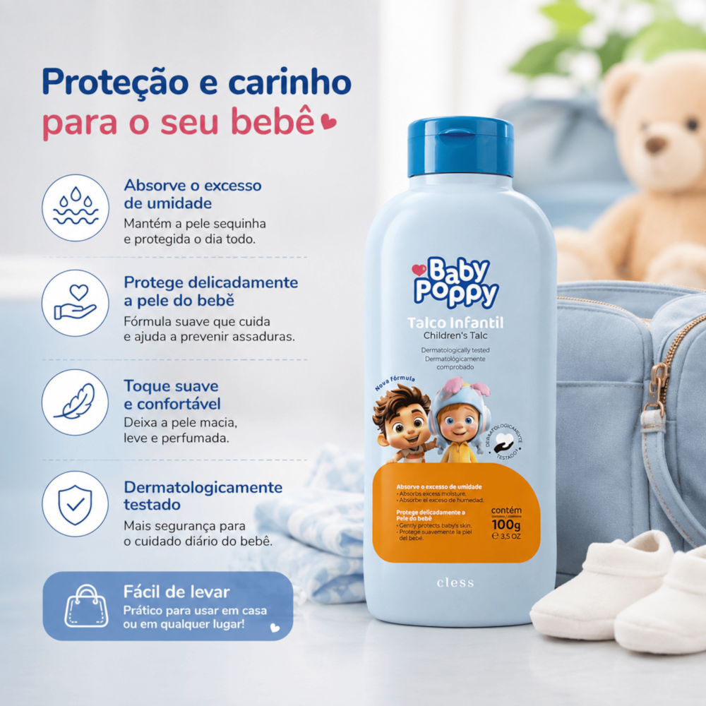 Baby Poppy Talco Infantil 100g
