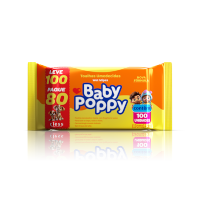 Baby Poppy Toalhas Umedecidas Classic 100 unidades