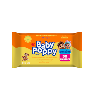 Baby Poppy Toalhas Umedecidas Classic 50 unidades