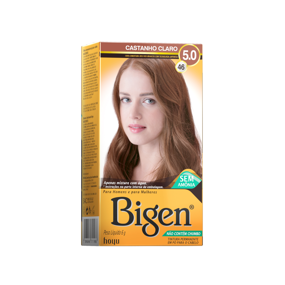 Bigen Tintura Capilar à base de água 5.0 Castanho Claro