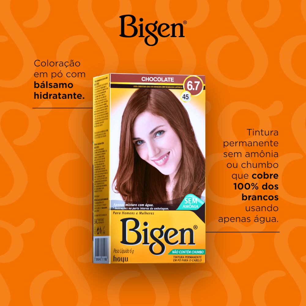 Bigen Tintura Capilar à base de água 6.7 Chocolate