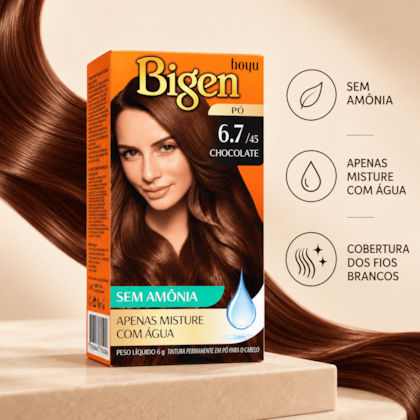 Bigen Tintura Capilar à base de água 6.7 Chocolate
