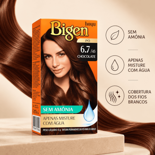 Bigen Tintura Capilar à base de água 6.7 Chocolate