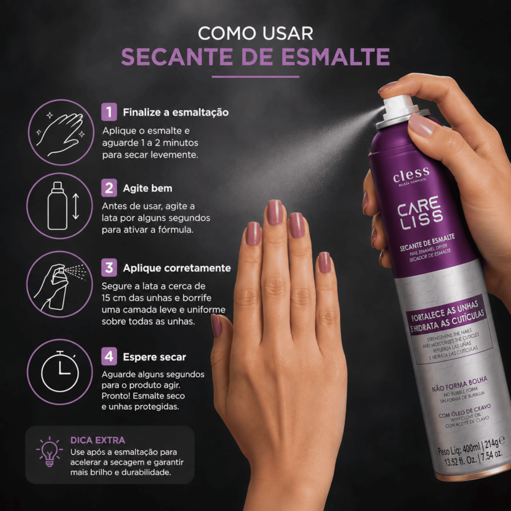 Care Liss Spray Secante de Esmalte 400ml