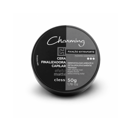 Cera Modeladora Capilar Fixação Extra Forte Efeito Matte 50g Charming