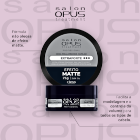 Cera Modeladora Capilar Fixação Extra Forte Matte Salon Opus 75g