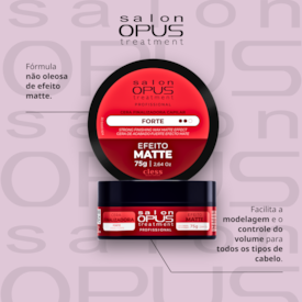 Cera Modeladora Capilar Fixação Forte Matte Salon Opus 75g