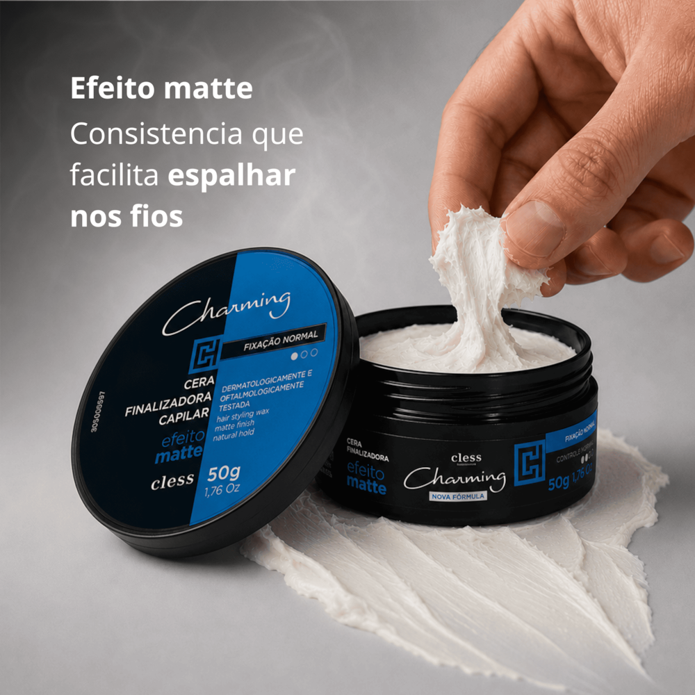 Cera Modeladora Capilar Normal Efeito Matte 50g Charming