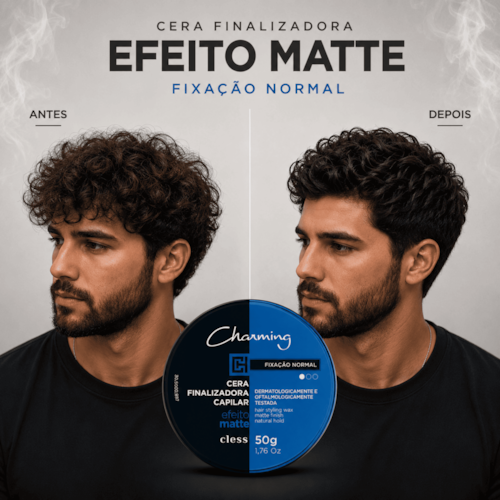 Cera Modeladora Capilar Normal Efeito Matte 50g Charming