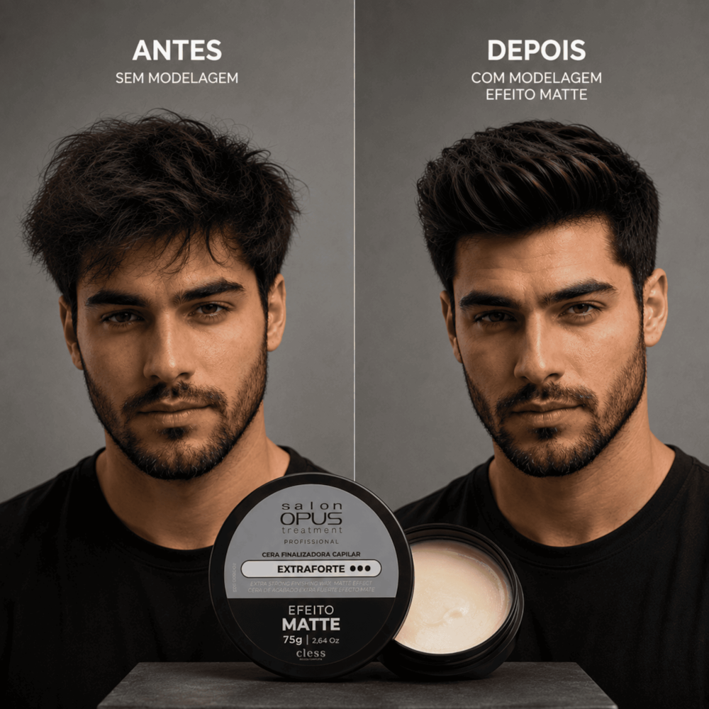 Cera Modeladora Fixação Moderada Matte Salon Opus 75g