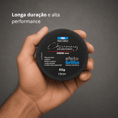 Cera para cabelo Brilho extremo Fixação extra forte Barbershop 65g