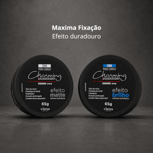 Cera para cabelo Brilho extremo Fixação extra forte Barbershop 65g