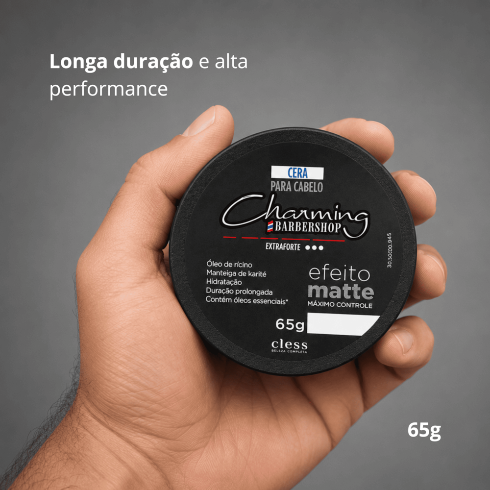 Cera para Cabelo Efeito Matte Fixação Extra Forte Barbershop 65g