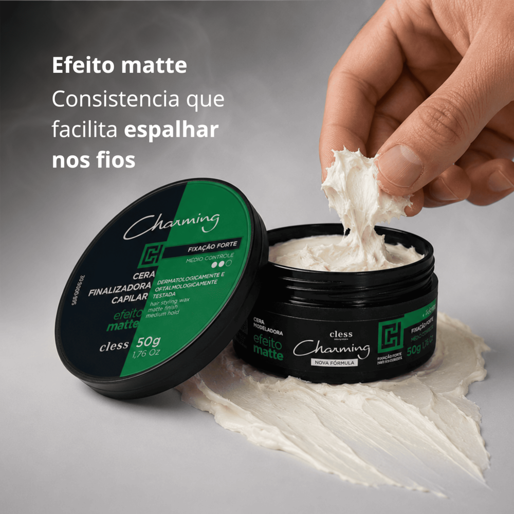 Charming Cera Modeladora Fixação Forte Efeito Matte 50g