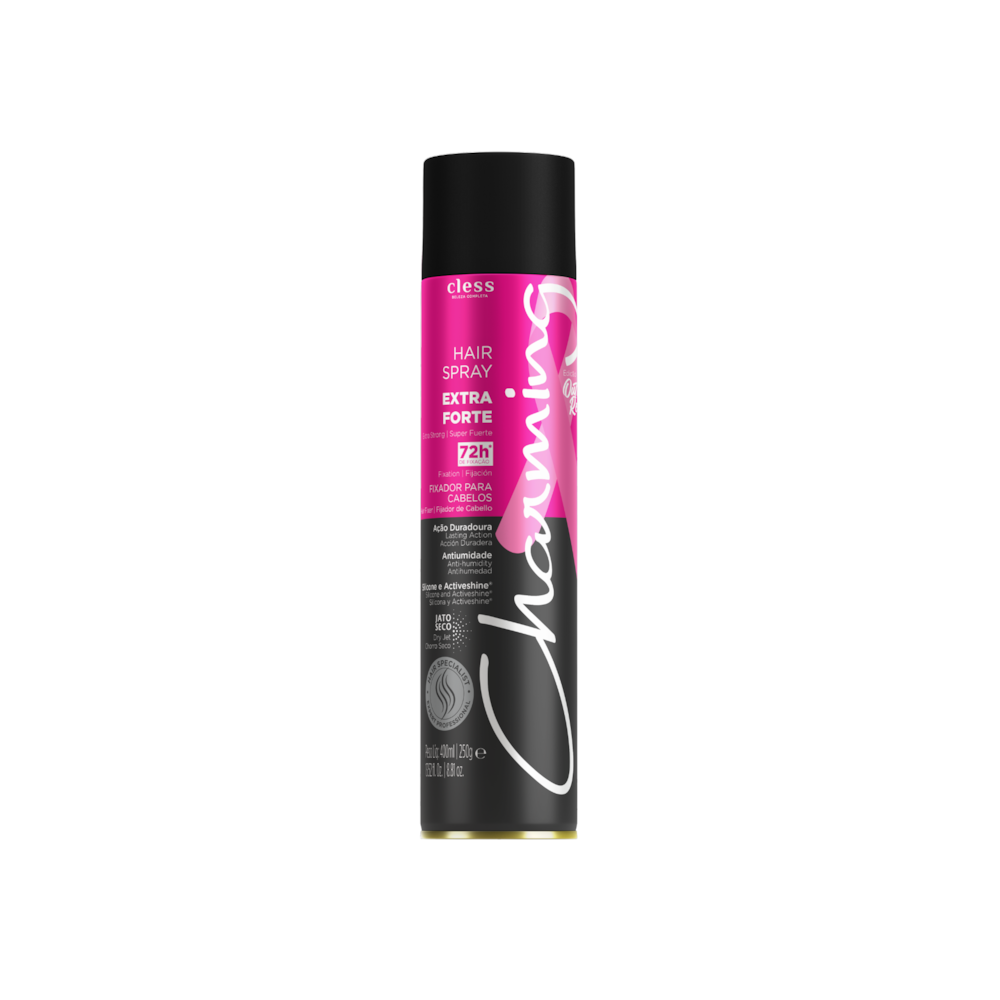 Charming Hair Spray Extra Forte Outubro Rosa Edição limitada 400ml