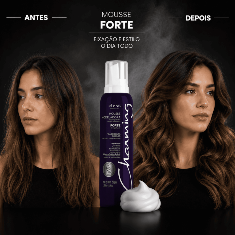 Charming Mousse Modeladora Capilar Fixação Forte 150ml