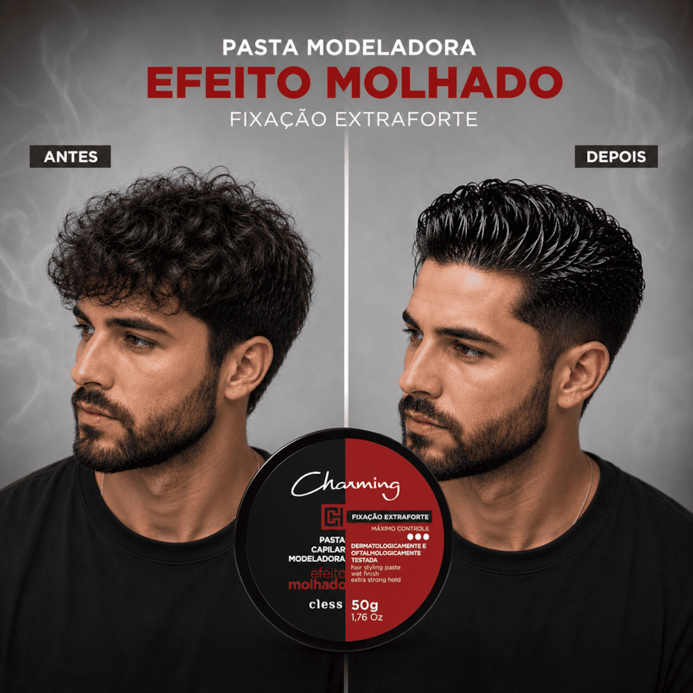 Charming Pasta Modeladora Men ExtraForte Efeito Molhado 50g