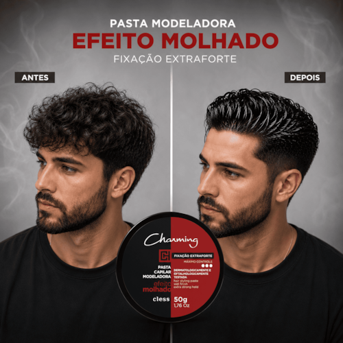 Charming Pasta Modeladora Men ExtraForte Efeito Molhado 50g