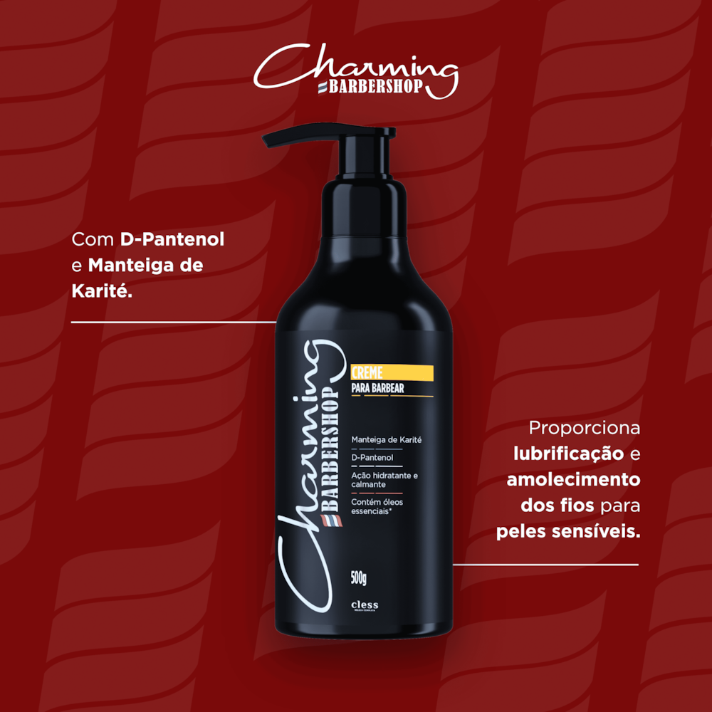 Creme para Barbear Masculino Charming Barbershop 500g