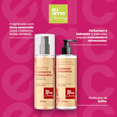 Eu Amo Charming Body Splash Castanhas e Baunilha 200ml