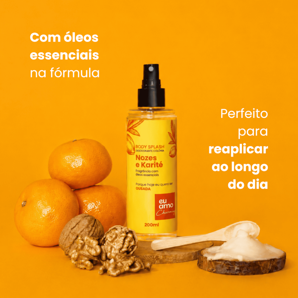 Eu Amo Charming Body Splash Nozes e Karite 200ml