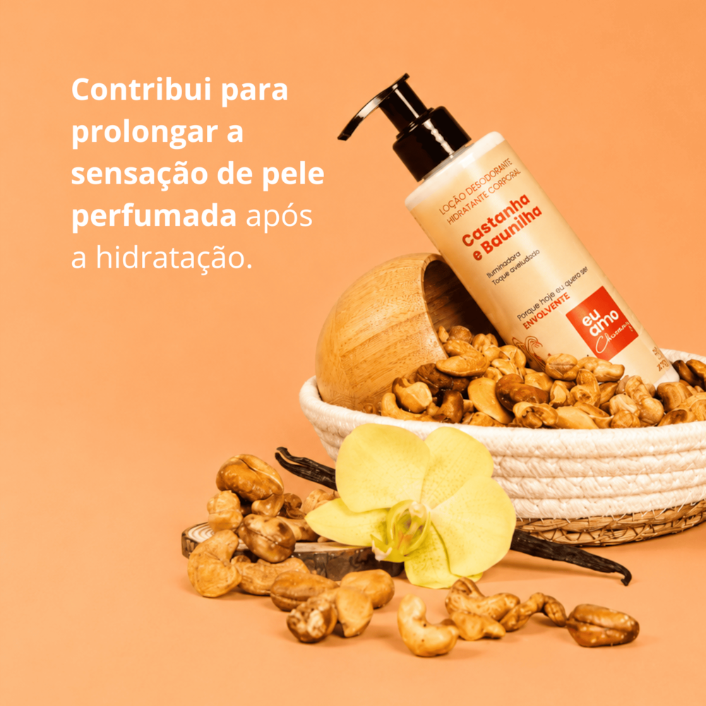 Eu Amo Charming Loção Desodorante Hidratante Castanhas e Baunilha 200g