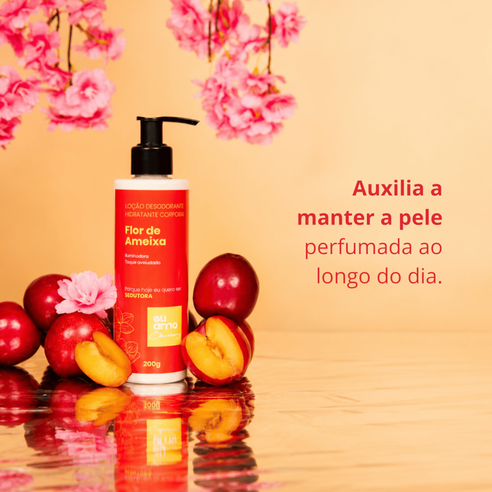 Eu Amo Charming Loção Desodorante Hidratante Flor Ameixa 200g