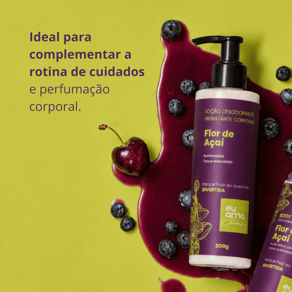 Eu Amo Charming Loção Desodorante Hidratante Flor de Açaí 200g
