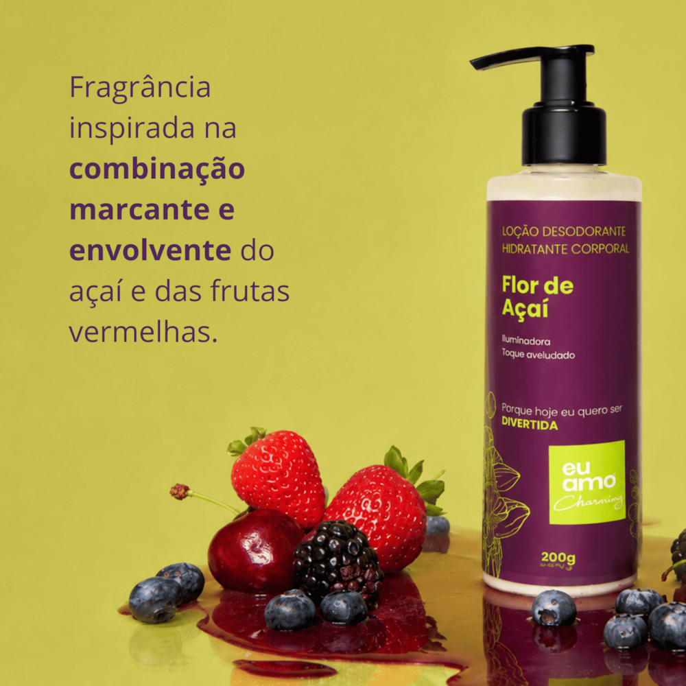 Eu Amo Charming Loção Desodorante Hidratante Flor de Açaí 200g