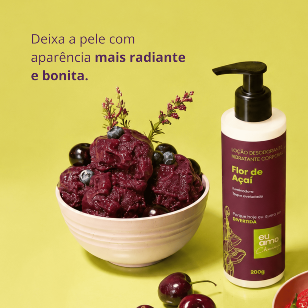 Eu Amo Charming Loção Desodorante Hidratante Flor de Açaí 200g