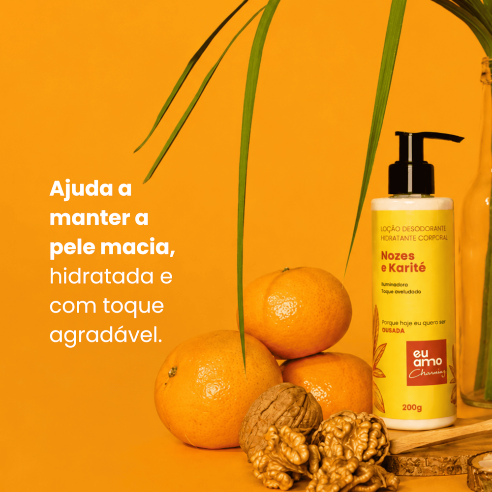 Eu Amo Charming Loção Desodorante Hidratante Nozes e Karite 200g