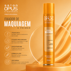 Fixador de Maquiagem e Primer Finalizador 250ml Efeito Gloss Uso Profissional Salon opus