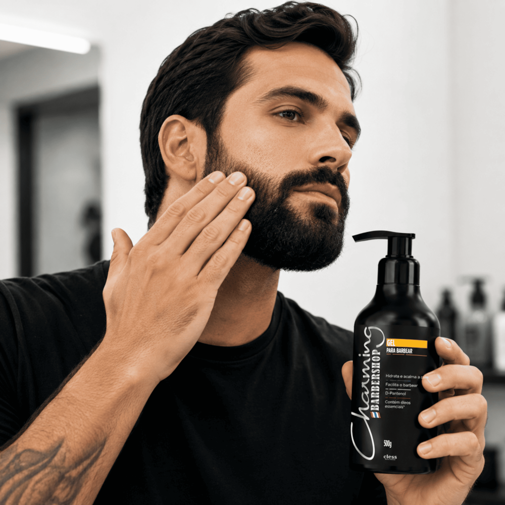 Gel para Barbear Fixador e Hidratante Charming Barbershop 500g