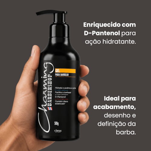 Gel para Barbear Fixador e Hidratante Charming Barbershop 500g