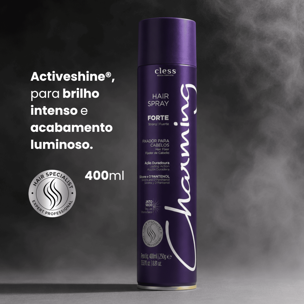 Hair Spray Capilar Fixação Forte 400ml Charming
