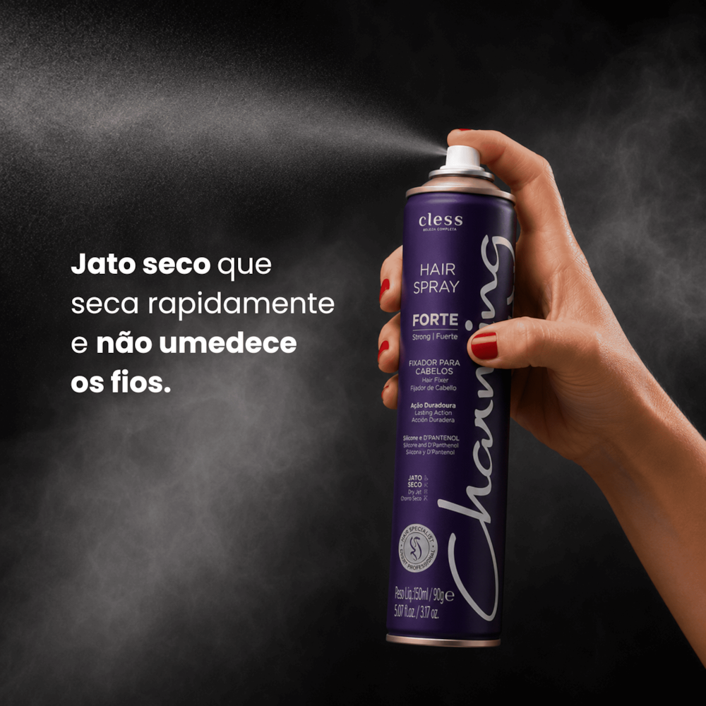 Hair Spray Capilar Fixação Forte 400ml Charming