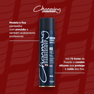 Hair Spray Extra Forte Masculino Charming Barbershop 400ml