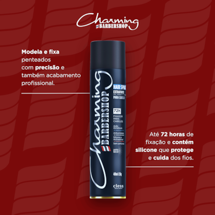 Hair Spray Extra Forte Masculino Charming Barbershop 400ml
