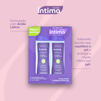Kit Toilet Íntima Sabonete Íntimo Líquido 2un de 200ml