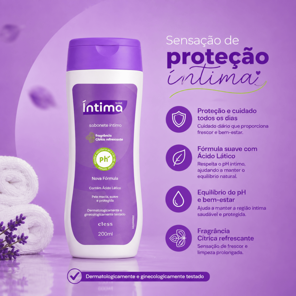 Kit Toilet Íntima Sabonete Íntimo Líquido 2un de 200ml