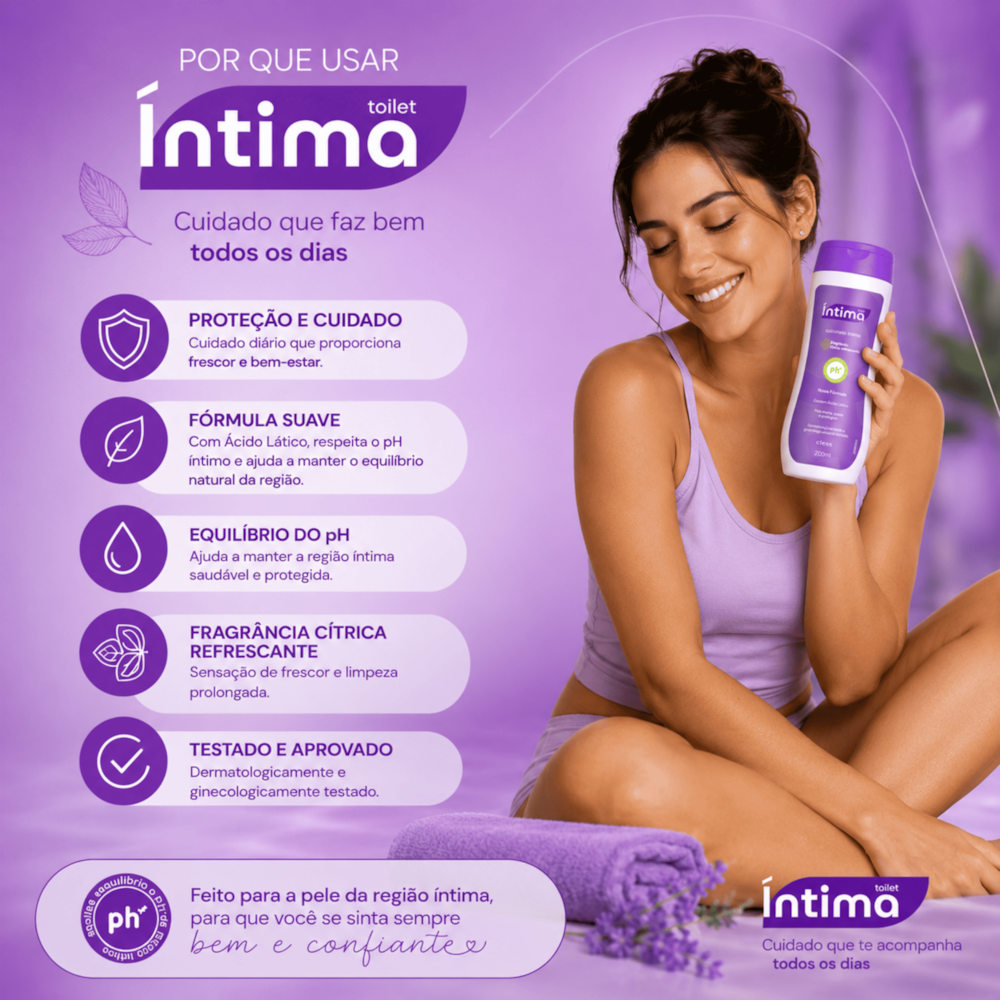 Kit Toilet Íntima Sabonete Íntimo Líquido 2un de 200ml