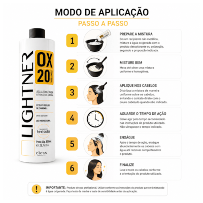 Lightner Água Oxigenada  20 volumes 850ml
